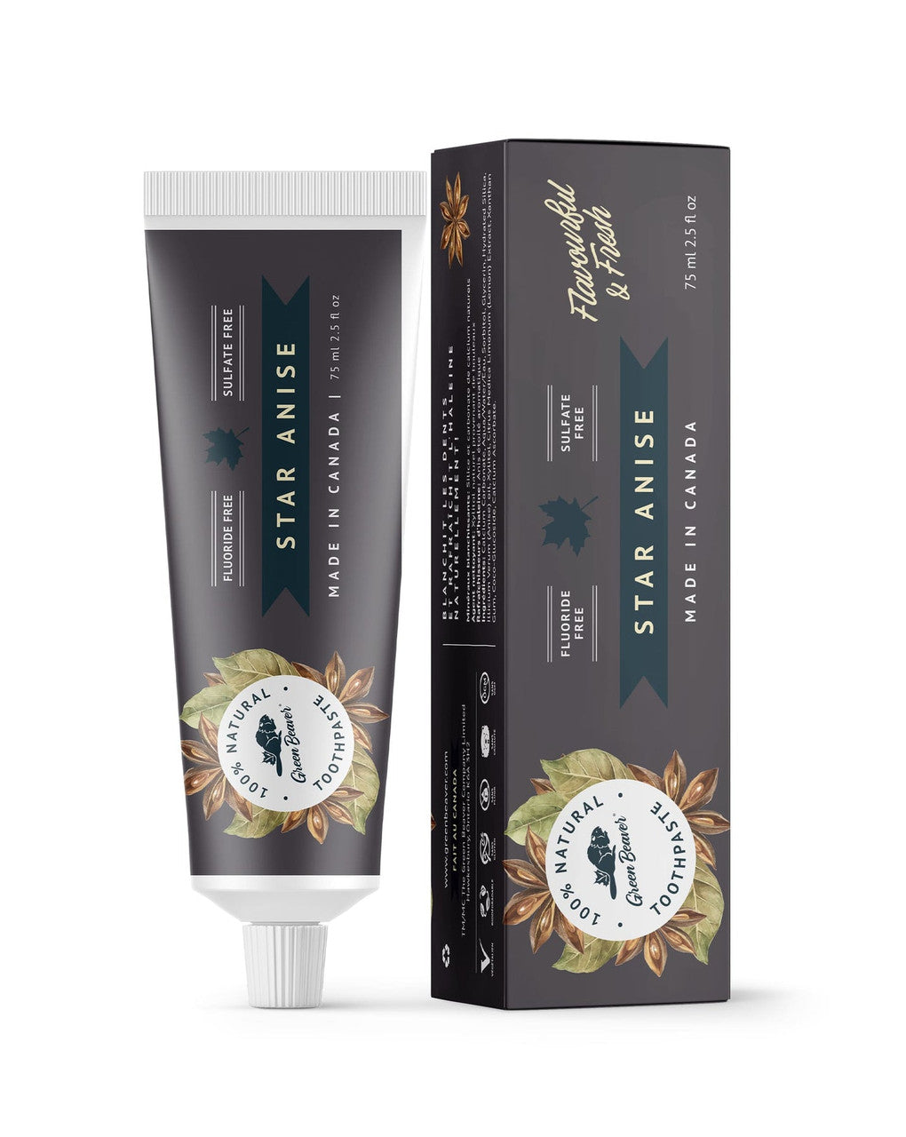 The Green Beaver Company Star Anise Fluoride Free Natural Toothpaste, 2.5 Oz